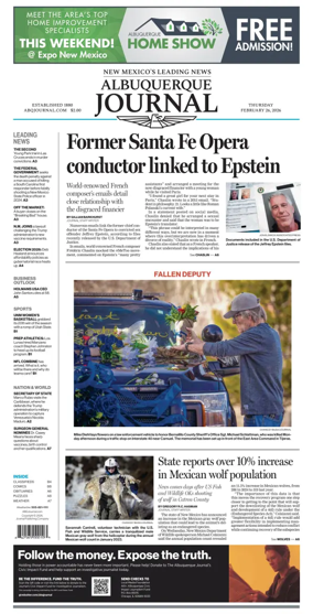 Cover of Albuquerque Journal