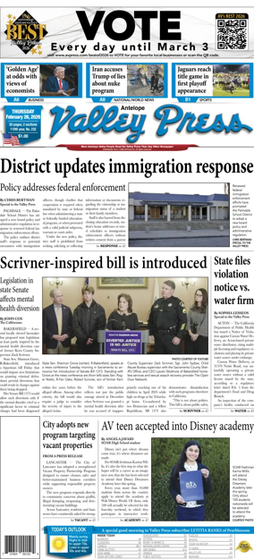 Cover of Antelope Valley Press