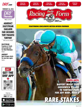 Cover of Daily Racing Form National Digital Edition