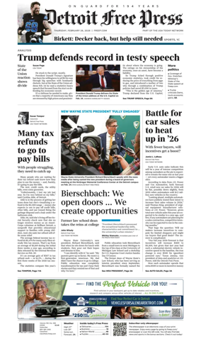 Cover of Detroit Free Press