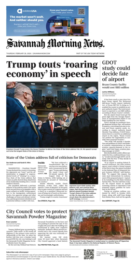 Cover of Savannah Morning News