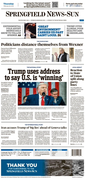 Cover of Springfield News-Sun