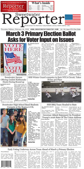 Cover of Sweetwater Reporter