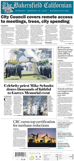 Cover of The Bakersfield Californian