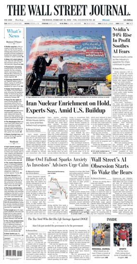 Cover of The Wall Street Journal