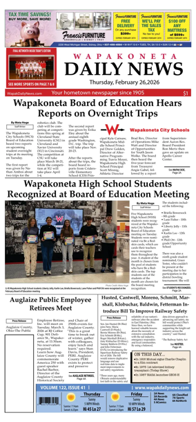 Cover of Wapakoneta Daily News