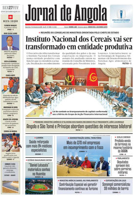 Cover of Jornal de Angola