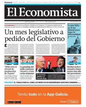 Cover of El Economista (Argentina)