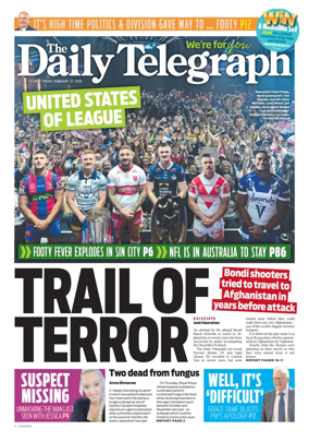 Cover of The Daily Telegraph (Sydney)