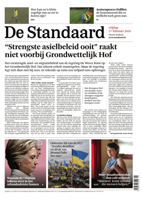 Cover of De Standaard