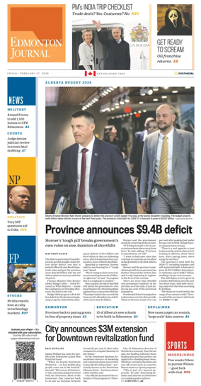 Cover of Edmonton Journal