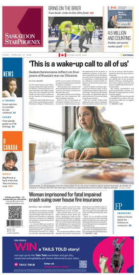 Cover of Saskatoon StarPhoenix