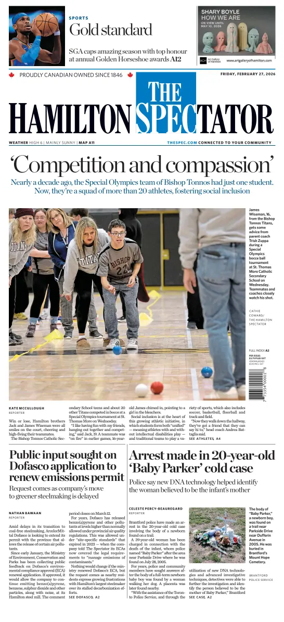 Cover of The Hamilton Spectator