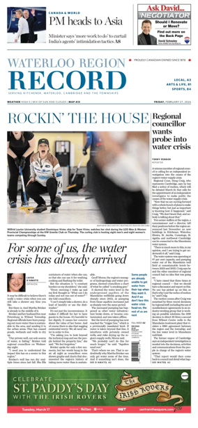 Cover of Waterloo Region Record