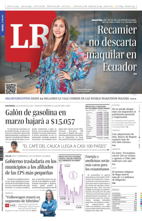 Cover of La Republica (Colombia)