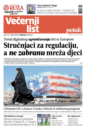 Cover of Vecernji list - Zagreb