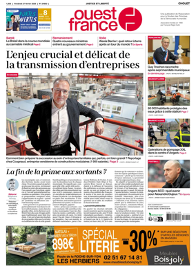 Cover of Ouest France (Cholet)