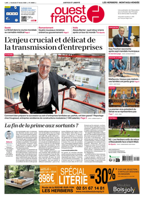 Cover of Ouest France (Les Herbiers / Montaigu)