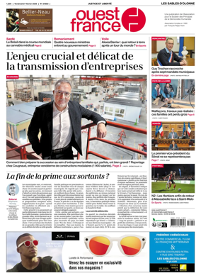 Cover of Ouest France (Les Sables-d'Olonne)