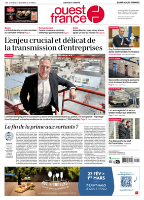 Cover of Ouest France (Saint-Malo)