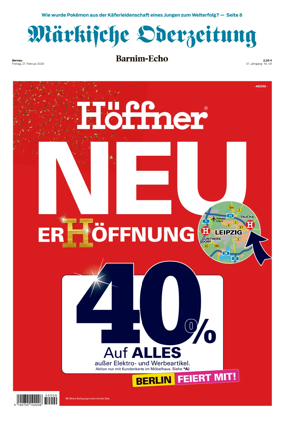 Cover of Markische Oderzeitung Bernau