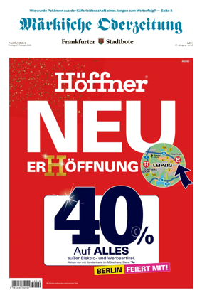 Cover of Markische Oderzeitung Frankfurt (Oder)