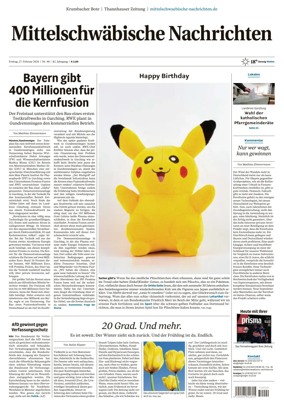 Cover of Mittelschwaebische Nachrichten