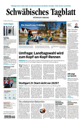 Cover of Schwabisches Tagblatt - Tubinger Chronik