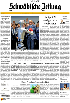 Cover of Schwabische Zeitung (Biberach)