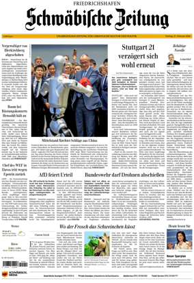 Cover of Schwabische Zeitung (Friedrichshafen)