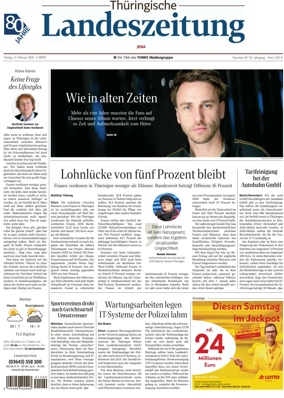 Cover of Thuringische Landeszeitung (Jena)