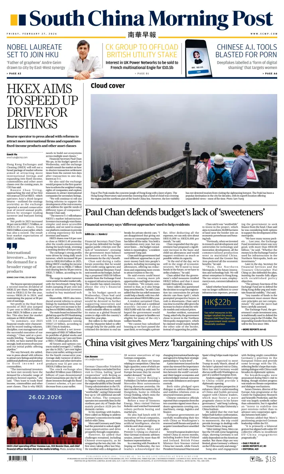 Cover of South China Morning Post