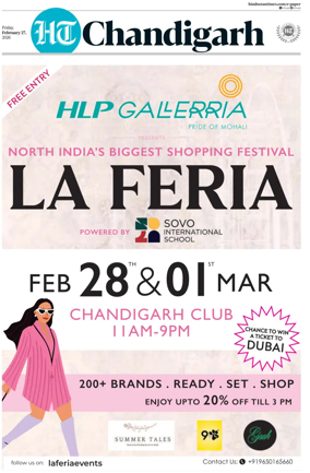 Cover of Hindustan Times (Chandigarh) - Live