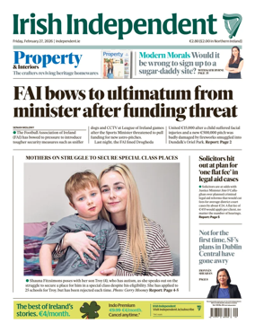 Cover of Irish Independent