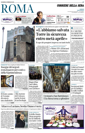 Cover of Corriere della Sera (Roma)