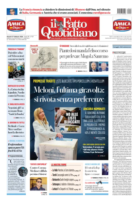 Cover of Il Fatto Quotidiano