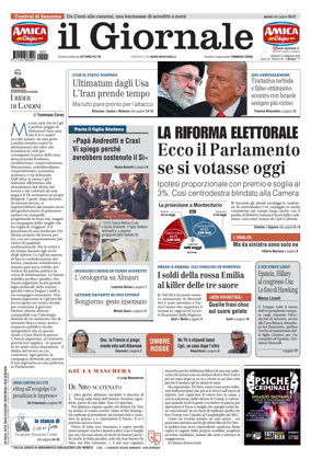 Cover of Il Giornale (Italy)