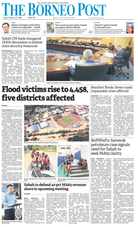 Cover of The Borneo Post (Sabah)