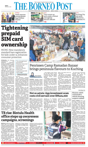 Cover of The Borneo Post (Sarawak)