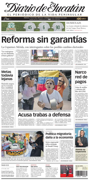 Cover of Diario de Yucatan