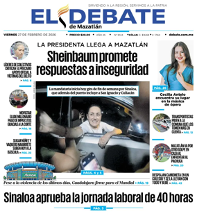 Cover of El Debate de Mazatlan