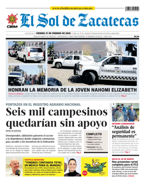 Cover of El Sol de Zacatecas