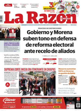Cover of La Razon de Mexico