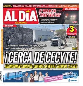 Cover of Periodico Al Dia (Salamanca)