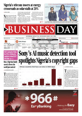 Cover of Business Day (Nigeria)