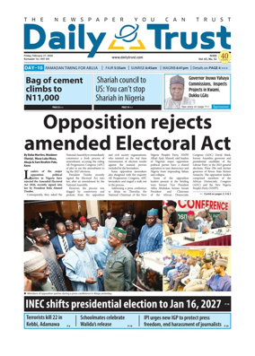 Cover of Daily Trust