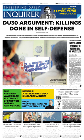 Cover of Philippine Daily Inquirer