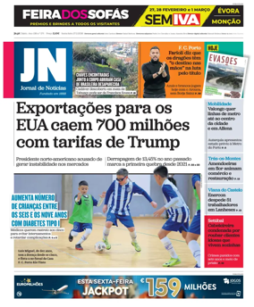 Cover of Jornal de Noticias