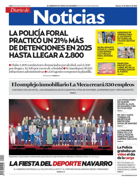 Cover of Diario de Noticias (Spain)