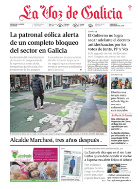 Cover of La Voz de Galicia (A Coruna)